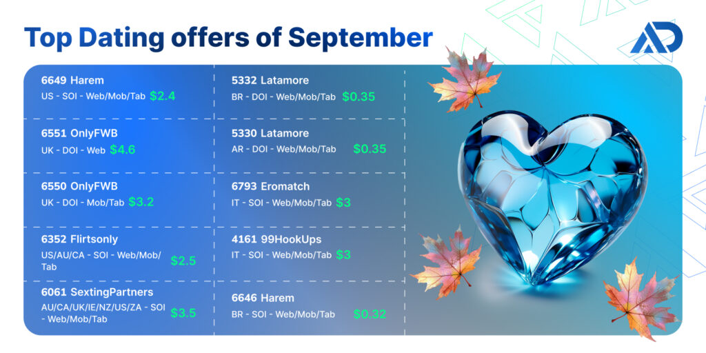 Spice up September with Adthorized Top Dating Offers!